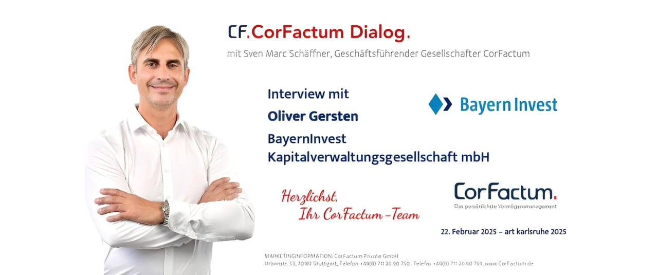 CorFactum Podiumsdiskussion art karlsruhe 2025 mit Oliver Gersten, BayernInvest Kapitalverwaltungsgesellschaft mbH