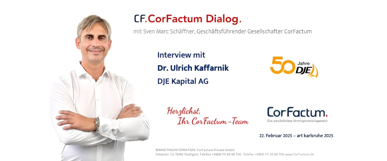 CorFactum Podiumsdiskussion art karlsruhe 2025 mit Dr. Ulrich Kaffarnik, DJE Kapital AG