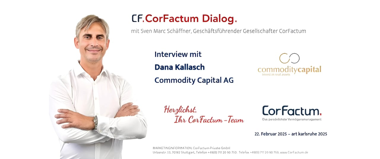 CorFactum Podiumsdiskussion art karlsruhe 2025 mit Dana Kallasch, Commodity Capital AG