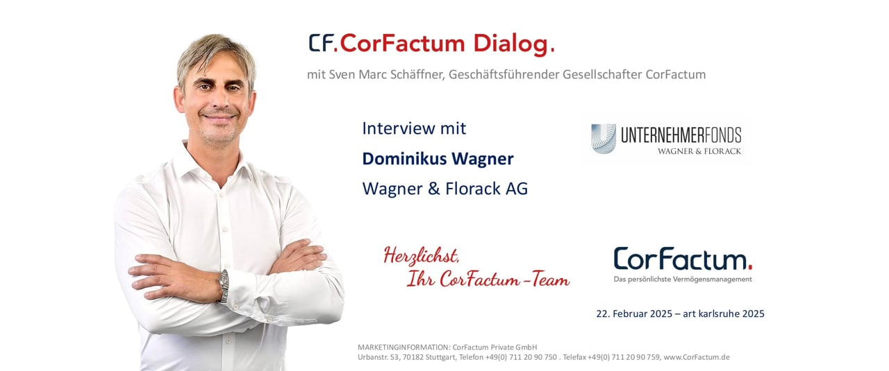CorFactum Podiumsdiskussion art karlsruhe 2025 mit Dominikus Wagner von Wagner & Florack AG